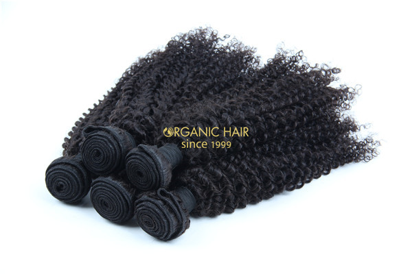 High quality curly human hair extensions